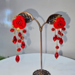 Red Rose Earring