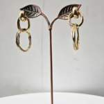 Gold Circle Dangling Earring