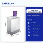 Samsung 6KG Twin Top Semi Auto Washer Washing Machine