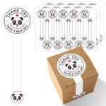 100 Thank You Long Packaging Seal Stickers