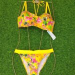 Yellow Floral 2 Piece Bikini