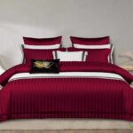 Wine Bedsheet And Duvet Set