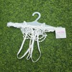 White Beaded Thong Panty