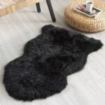 Black Fluffy Rug