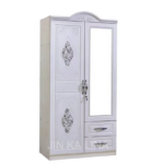 2 Door White Wardrobe With Mirror