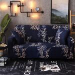 Dark Blue Floral Sofa Covers