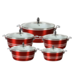 SQ Professional 5pcs Metallic Ceramic Cookware Set