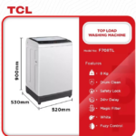TCL Top Load Washing Machine 8kg