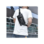 Men's Leather Waterproof Travel Waist Sling Side Bag