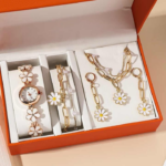 Ladies Jewelry Watch Bracelet Necklace Gift Set