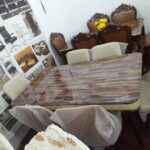6 Seater Marble Dining Table with Chairs