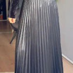 Pleated Dark Ash Skirt