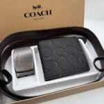 Black Coach Wallet and Belt Pack