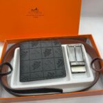 Black Hermes Belt and Wallet Pack