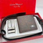 Brown Salvatore Ferragamo Wallet and Belt Pack