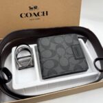 Black Coach Wallet and Belt Pack