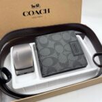 Black Coach Wallet and Belt Pack