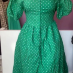 Green Polka Dot Straight Dress for Ladies