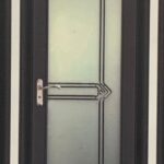 Black Translucent Bathroom Door
