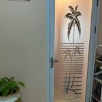 White Translucent Bathroom Door